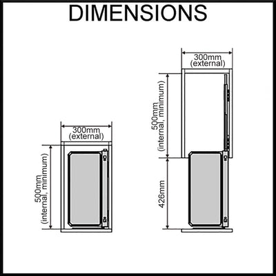 Elite Galley Side Mount Pull-Out Pantry Suits 1760mm+ Cabinet Height Internal Unit Smoked Glass - Sydney Home Centre