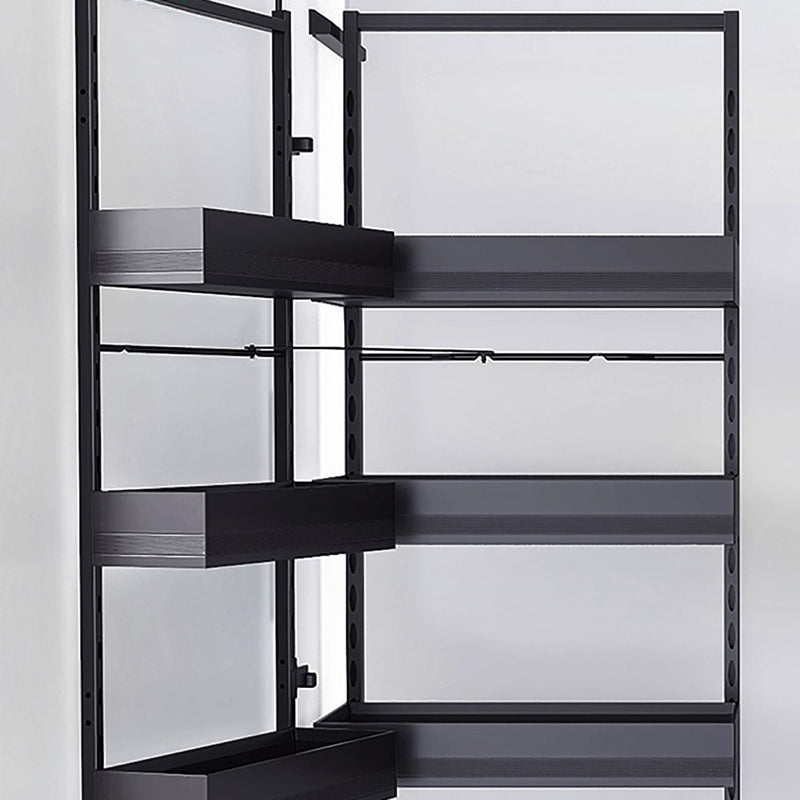 Elite Nero Open - Out Tandem Pantry 1700mm Height For 450mm Wide Cabinet Internal Unit Dark Grey - Sydney Home Centre