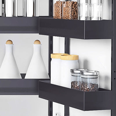 Elite Nero Open-Out Tandem Pantry 1700mm Height For 600mm Wide Cabinet Internal Unit Dark Grey - Sydney Home Centre