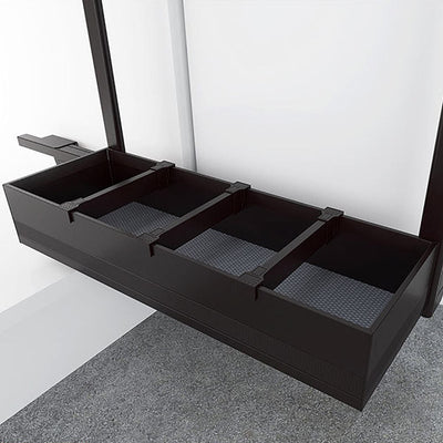 Elite Nero Side Mounted Undersink Cleaning Pull - Out Storage With Lift - Off Baskets Dark Grey - Sydney Home Centre