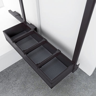 Elite Nero Side Mounted Undersink Cleaning Pull - Out Storage With Lift - Off Baskets Dark Grey - Sydney Home Centre