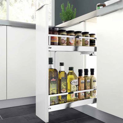 Elite Provedore Left Side Mount Pull - Out Under - Bench Storage For 150mm Cabinet Grey - Sydney Home Centre