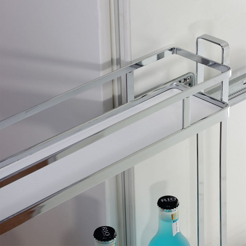 Elite Provedore Left Side Mount Pull - Out Under - Bench Storage For 150mm Cabinet Grey - Sydney Home Centre