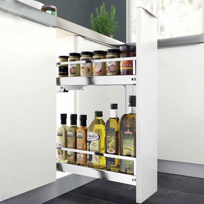 Elite Provedore Right Side Mount Pull - Out Under - Bench Storage For 150mm Cabinet Grey - Sydney Home Centre