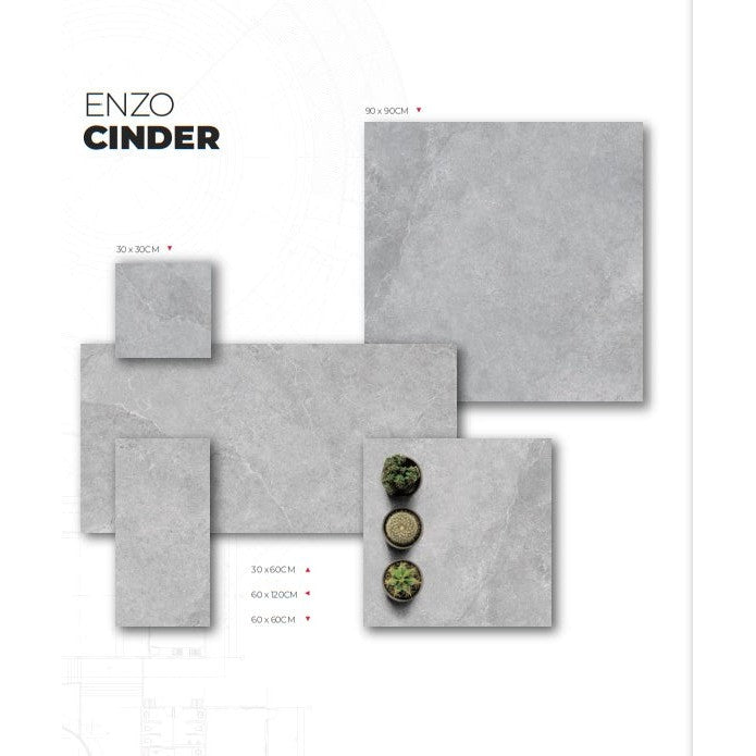 ENZO Cinder 20mm Paver 600x600 External - Sydney Home Centre