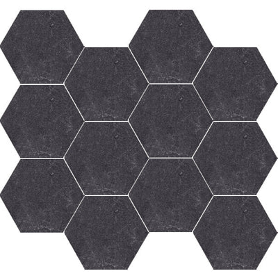 ENZO Coal Hexagon Mosaic 265X305 SurfaceTec® - Sydney Home Centre