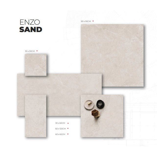 ENZO Sand 20mm Paver 600x600 External - Sydney Home Centre