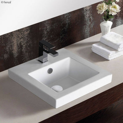 Fienza Alison Semi-Inset Basin White - Sydney Home Centre