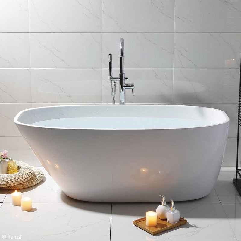 Fienza Athenia Freestanding Acrylic Bath White - Sydney Home Centre