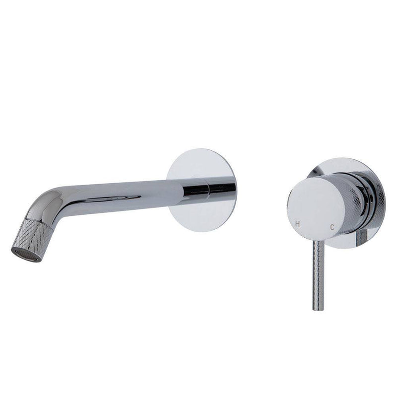 Fienza Axle Basin / Bath Wall Mixer 200mm With Outlet Chrome - Sydney Home Centre