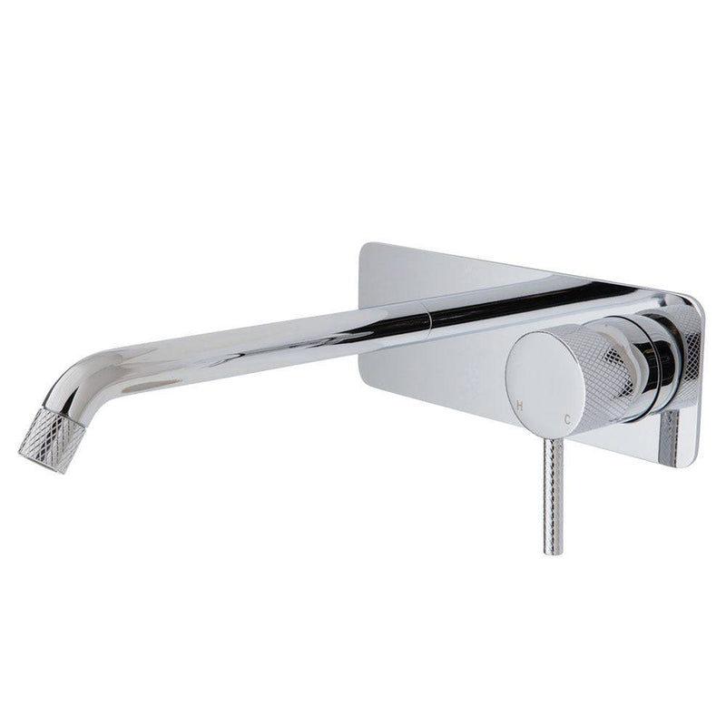 Fienza Axle Basin / Bath Wall Mixer 200mm With Outlet Chrome - Sydney Home Centre