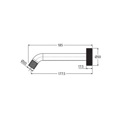 Fienza Axle Bath / Basin 180mm Wall Outlet Brushed Nickel - Sydney Home Centre