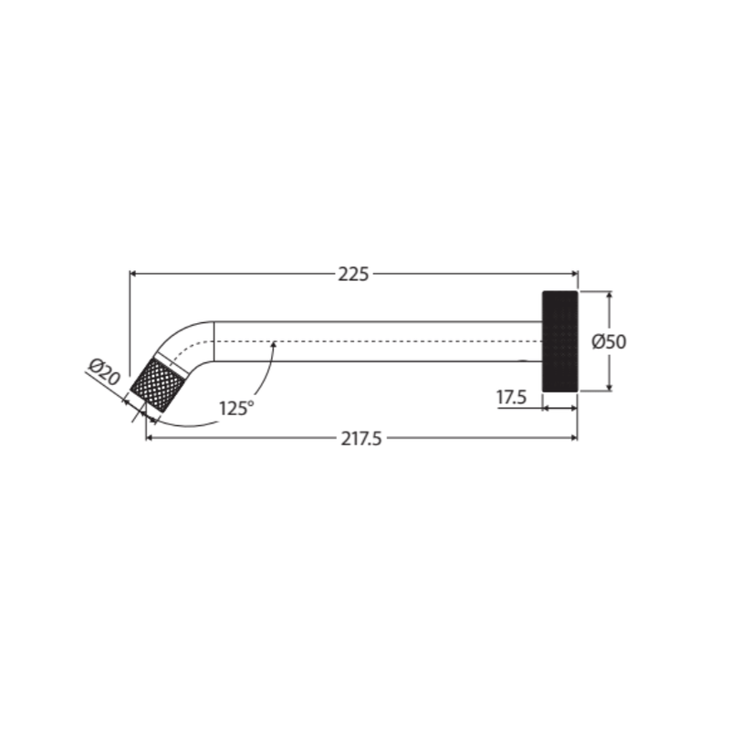 Fienza Axle Bath / Basin 220mm Wall Outlet Chrome - Sydney Home Centre