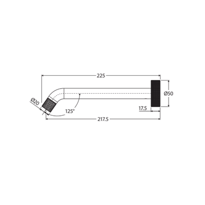 Fienza Axle Bath / Basin 220mm Wall Outlet Urban Brass - Sydney Home Centre