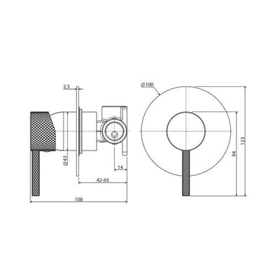 Fienza Axle Wall Mixer Brushed Nickel - Sydney Home Centre