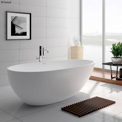 Fienza BAHAMA 1700mm Cast Stone Bath White - Sydney Home Centre