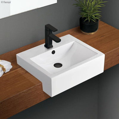 Fienza Belinda Semi-Recessed Basin White - Sydney Home Centre