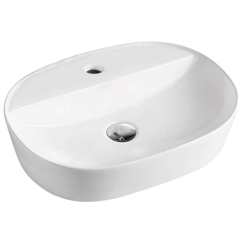 Fienza Chica 500mm Above Counter Basin White - Sydney Home Centre