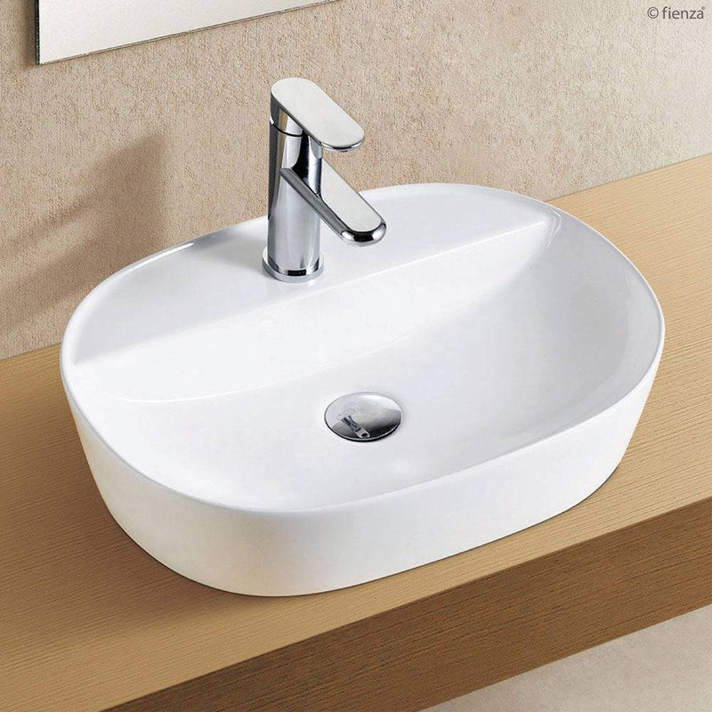 Fienza Chica 500mm Above Counter Basin White - Sydney Home Centre