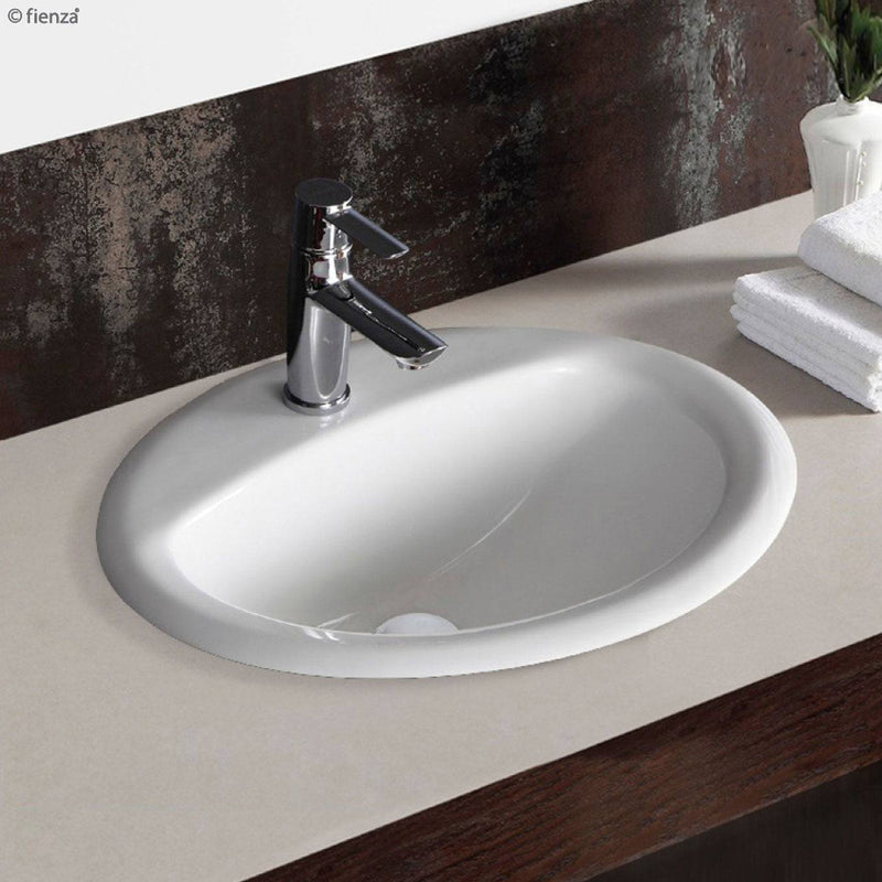 Fienza Crystal Drop In Basin White - Sydney Home Centre