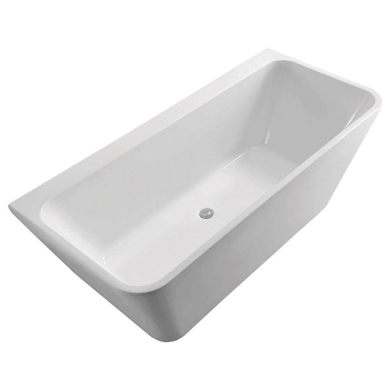 Fienza Delta 1500 Back-To-Wall Acrylic Bath White - Sydney Home Centre