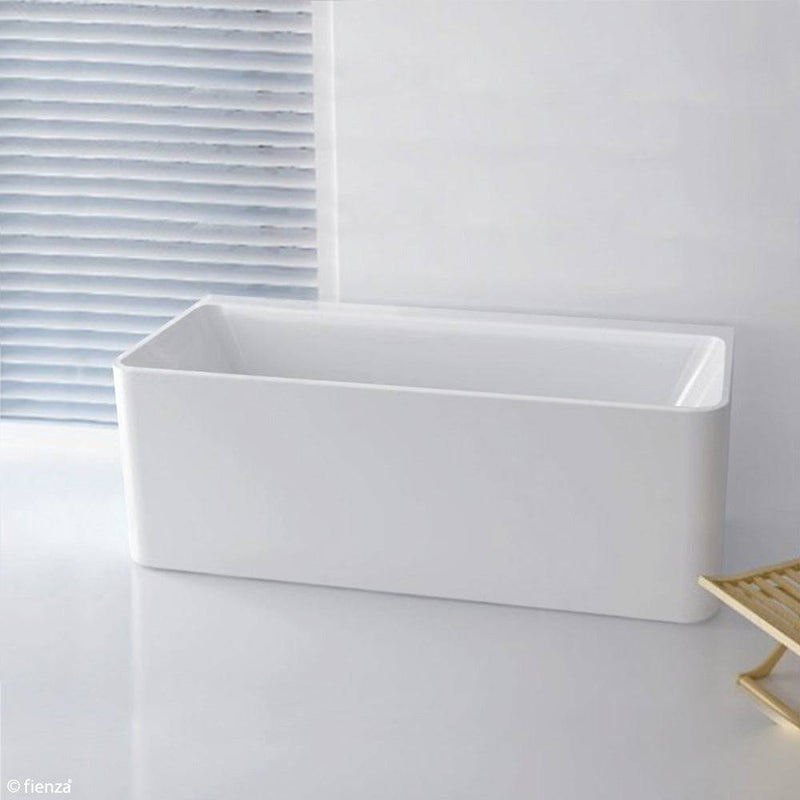 Fienza Delta 1700 Back-To-Wall Acrylic Bath White - Sydney Home Centre