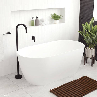 Fienza Kaya 1700mm Lightweight Resin Stone Bath Matte White - Sydney Home Centre