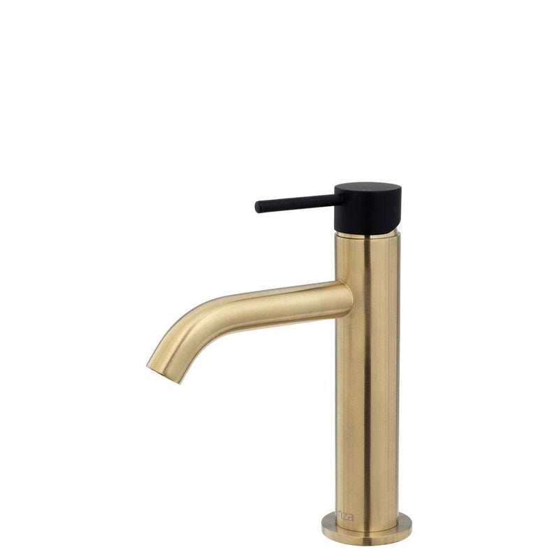 Fienza Kaya Basin Mixer Urban Brass & Matte Black - Sydney Home Centre