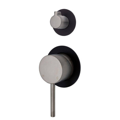 Fienza Kaya Diverter Mixer Brushed Nickel & Matte Black - Sydney Home Centre