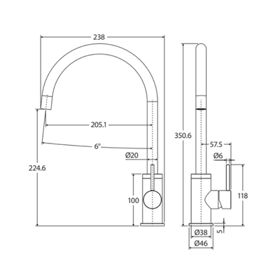 Fienza Kaya Sink Mixer Gun Metal - Sydney Home Centre