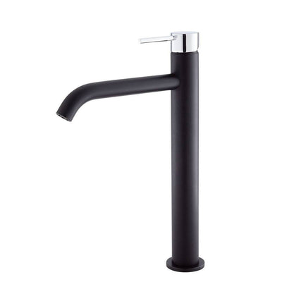 Fienza Kaya Tall Basin Mixer Matte Black & Chrome - Sydney Home Centre