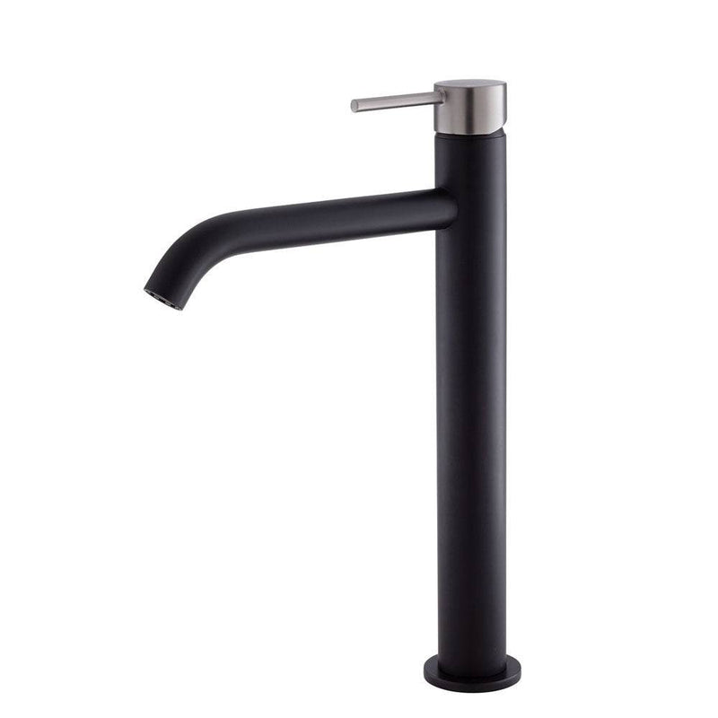 Fienza Kaya Tall Basin Mixer Matte Black & Gun Metal - Sydney Home Centre