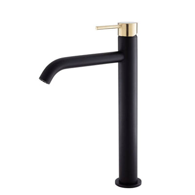 Fienza Kaya Tall Basin Mixer Matte Black & Urban Brass - Sydney Home Centre