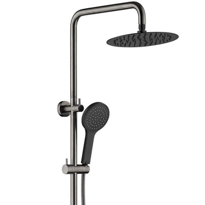 Fienza Kaya Twin Rail Shower Gun Metal & Matte Black - Sydney Home Centre