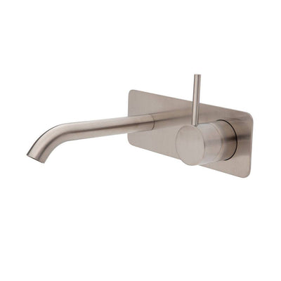 Fienza Kaya Up Basin / Bath Wall Mixer 160mm Outlet Set Brushed Nickel - Sydney Home Centre