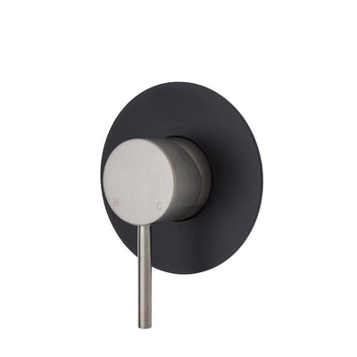 Fienza Kaya Wall Mixer Brushed Nickel & Matte Black - Sydney Home Centre