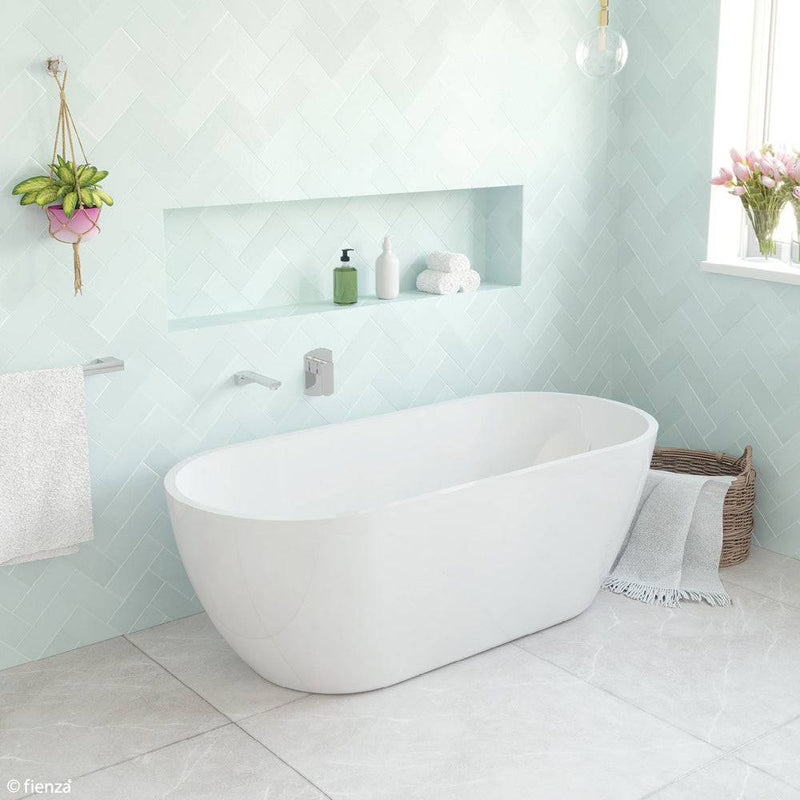 Fienza Koko 1500mm Freestanding Acrylic Bath Matte White - Sydney Home Centre