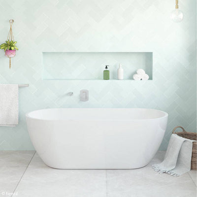 Fienza Koko 1500mm Freestanding Acrylic Bath Matte White - Sydney Home Centre