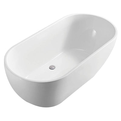 Fienza Koko 1680mm Freestanding Acrylic Bath Matte White - Sydney Home Centre