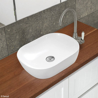 Fienza Koko 465mm Above Counter Basin Matte White - Sydney Home Centre