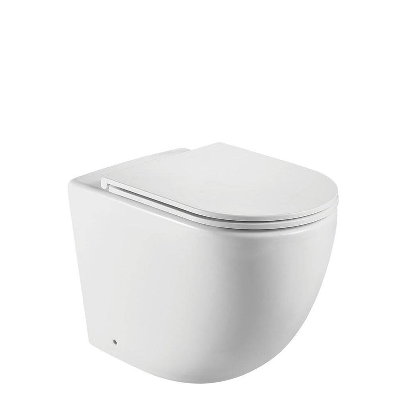Fienza Koko Wall-Faced Toilet Suite P Trap Matte White - Pan + Seat + GEBERIT Sigma In-Wall Cistern - Sydney Home Centre