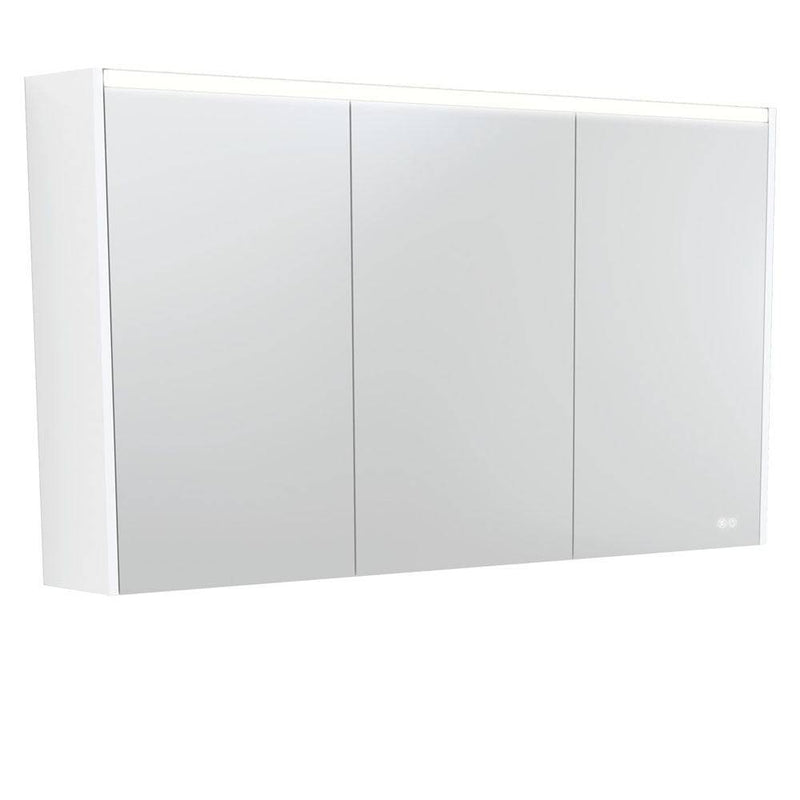Fienza Led Mirror Cabinet 1200 With Satin White Side Panels - Sydney Home Centre