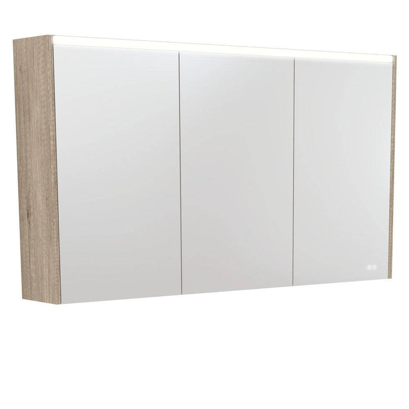 Fienza Led Mirror Cabinet 1200 With Scandi Oak Side Panels - Sydney Home Centre
