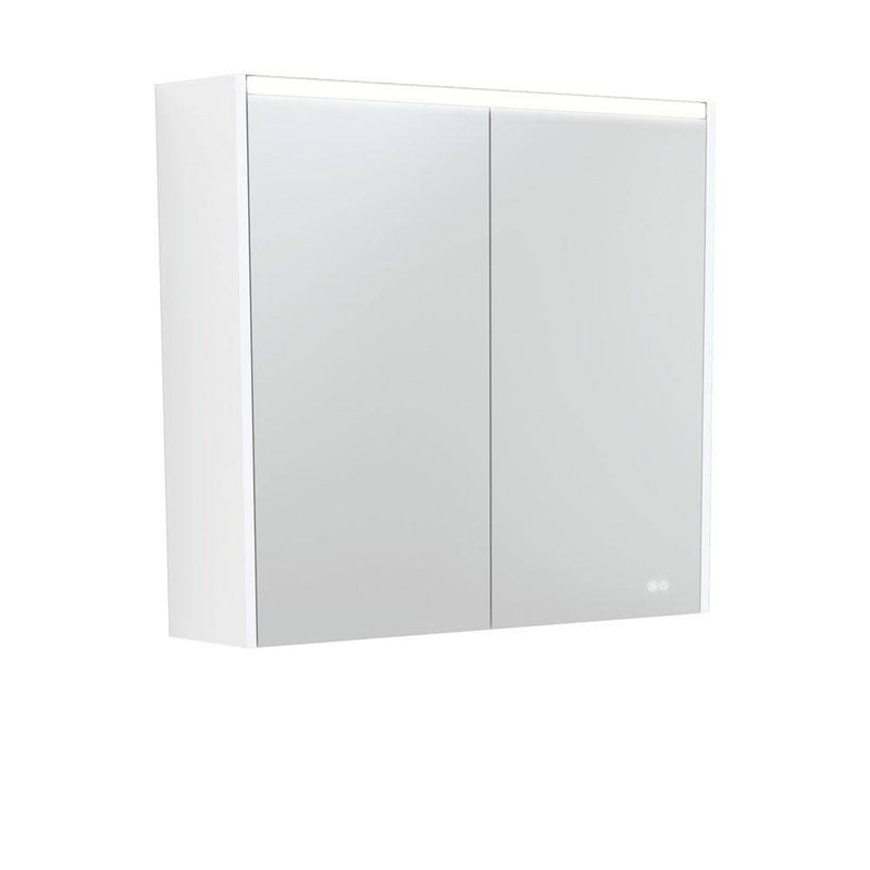 Fienza Led Mirror Cabinet 750 With Satin White Side Panels - Sydney Home Centre