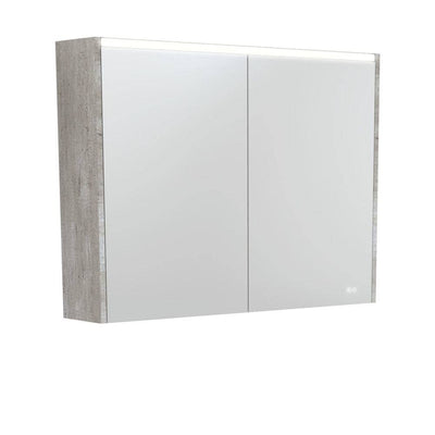 Fienza Led Mirror Cabinet 900 With Industrial Side Panels - Sydney Home Centre