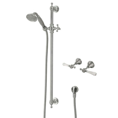 Fienza Lillian Lever Rail Shower Set Brushed Nickel - Sydney Home Centre