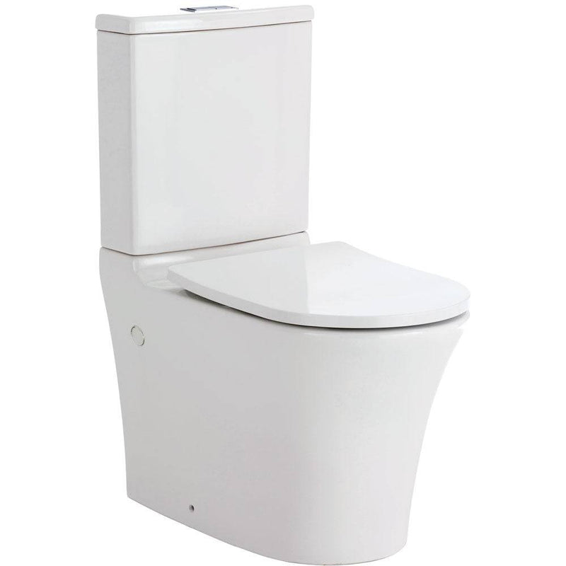 Fienza Luciana Back-To-Wall Toilet Suite S Trap 160mm - 230mm White - Sydney Home Centre
