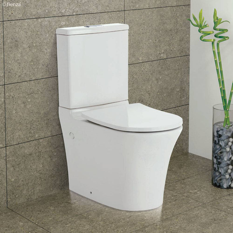 Fienza Luciana Back-To-Wall Toilet Suite S Trap 160mm - 230mm White - Sydney Home Centre