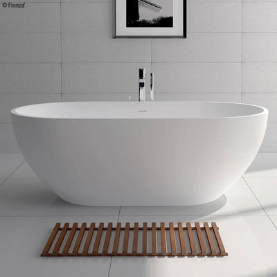 Fienza Nero 1550mm Stone Bath Matte White - Sydney Home Centre