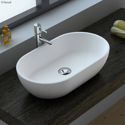 Fienza Nero Solid Surface Basin White - Sydney Home Centre